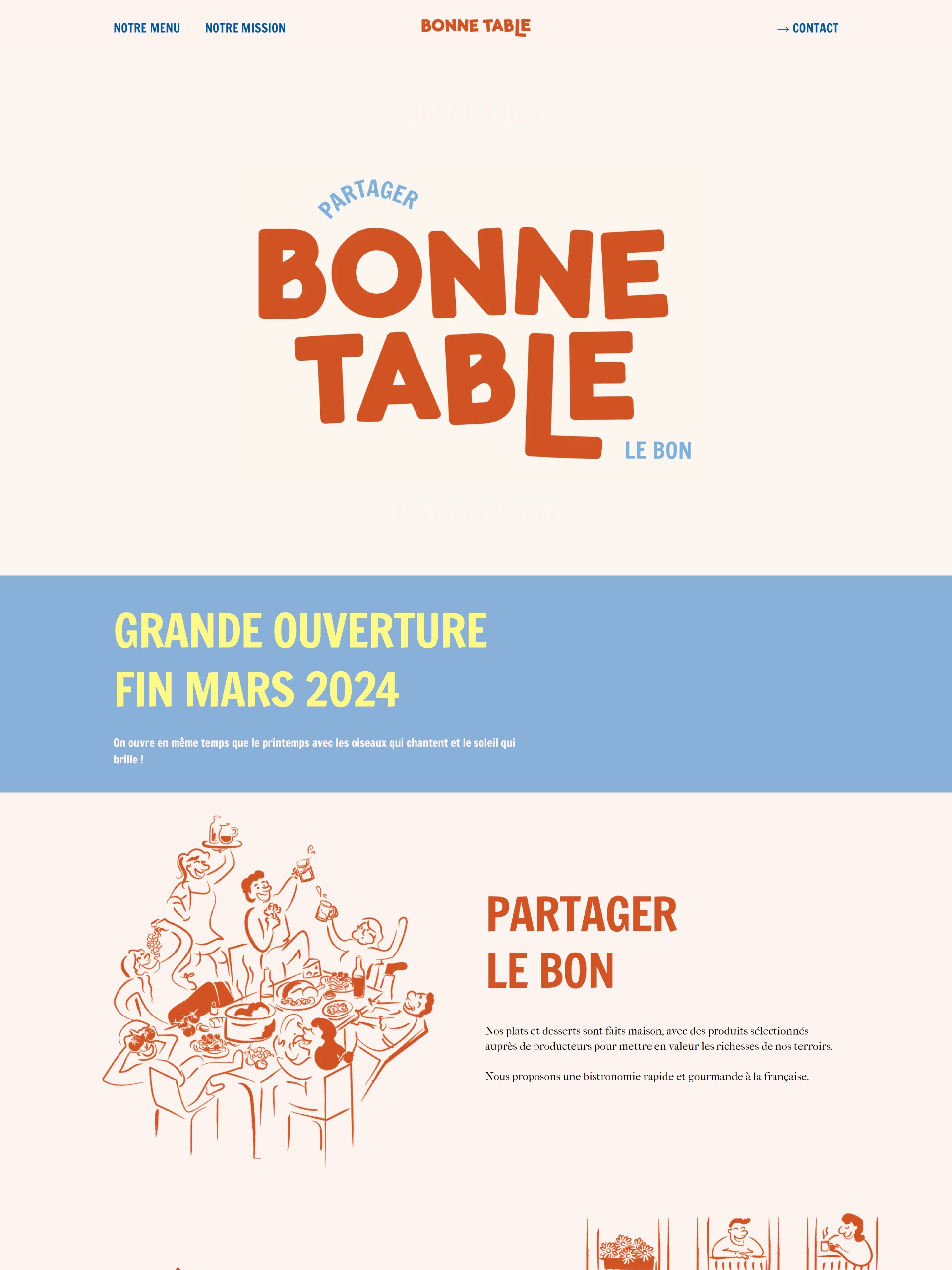 Bonne Table — приклад красивого сайту на Weblium — Weblium Hub