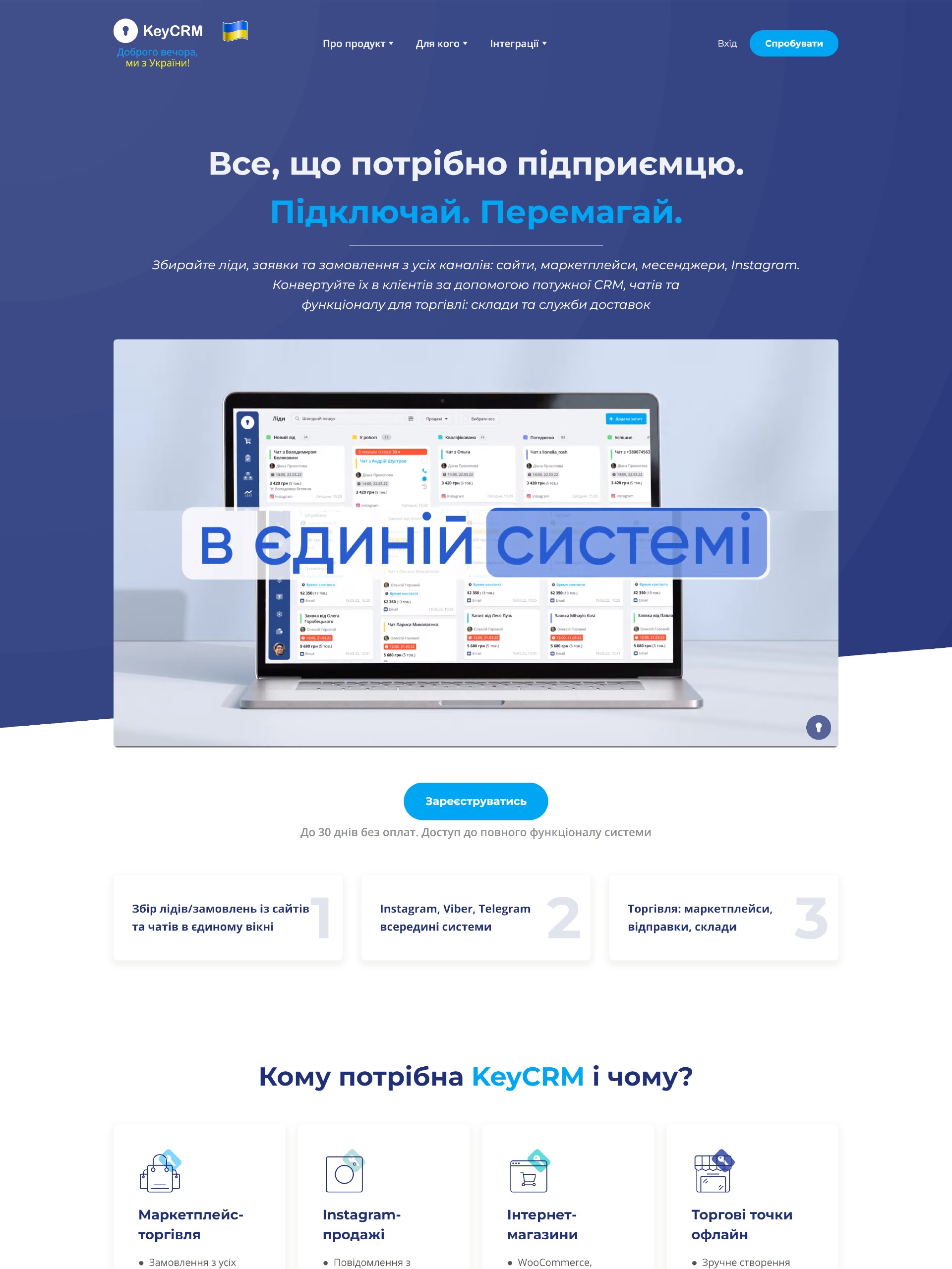 KeyCRM Weblium Weblium Hub